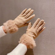 手袋　韓国ファッション　秋冬　かわいい　ファー付き　レディース　デザイン