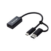 エレコム HDMIキャプチャユニット/HDMI非認証/USB-A変換アダプタ付属/ブラック