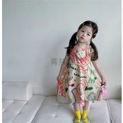 2023春夏新作 INS  韓国風子供服 可愛い  子供服  女の子   袖なし   ワンピース ベビー服  80-130CM