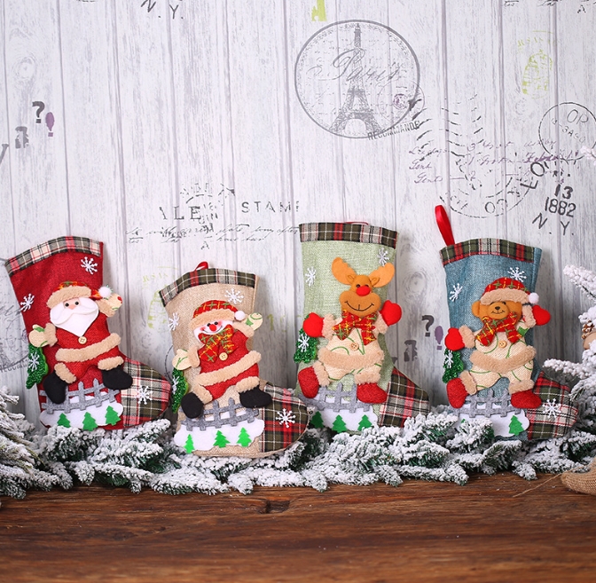 クリスマス 靴下 雪だるま サンタクロース クリスマス ソックス クリスマスツリー 飾り 壁掛け 玄関飾り