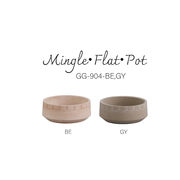 ◆アビテ◆くすみカラーがいい雰囲気な植木鉢シリーズ【ミングル・フラットポット】