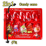 【2in1】Candy cane キャンディー　グミ　クリスマス クリスマスツリー 雪だるま グミ　お菓子 韓国