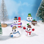 クリスマス飾りミニツリー ミニチュア マイクロ サンタさん トナカイ 雪だるま 卓上置物 ガーデン飾り