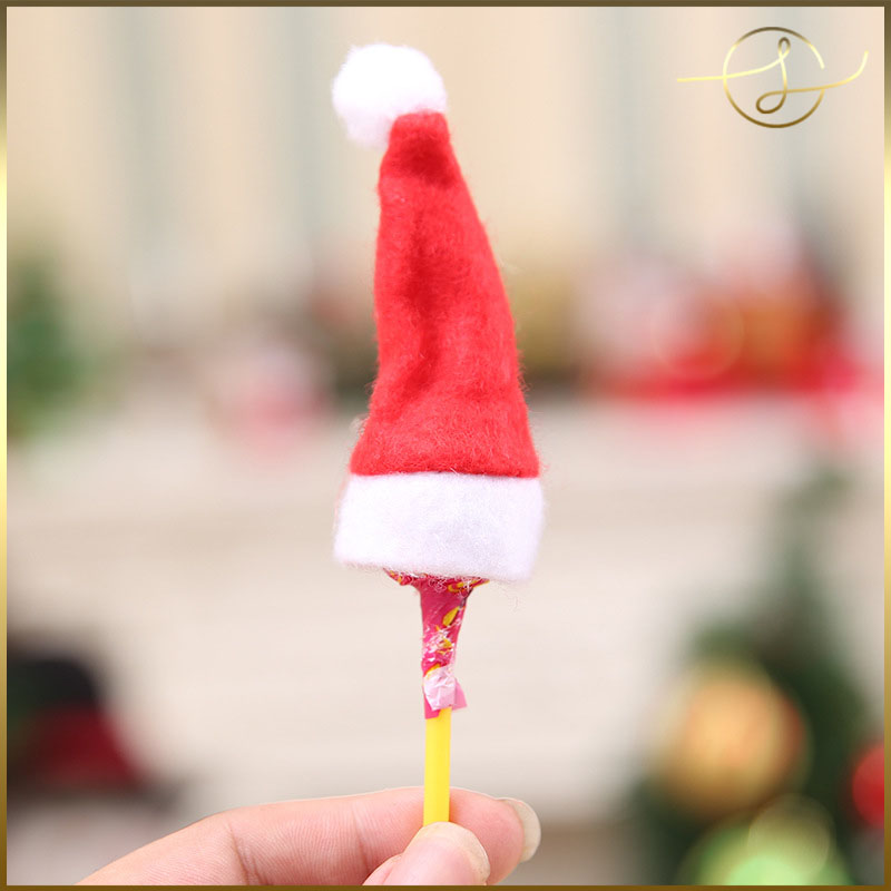 ミニサンタ帽☆4*7cm サンタクロース クリスマスハット キャンディーカバー ボトルカバー 小物 装飾 雰囲気