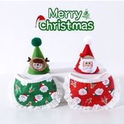クリスマス　犬 首輪　帽子　アクセサリー　ペット　コスプレ　ペット用品　猫首輪　2点/セット