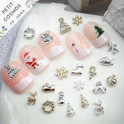 鹿 リース 手袋 金銀 ネイルパーツ ネイル用品 ネイルストーン デコパーツ クリスマス DIY素材 韓国風