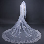 洗練されたシルエット  花嫁の頭糸 パッチフラワー フォトストア 写真 ベレット 花嫁 ロング 上品映え