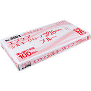 【数量限定入荷】【業務用】No.3063 エブケアシルキーグローブ 使い捨て手袋 ブルー 箱入 Mサイズ 100枚入