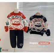クリスマス  韓国風子供服 トップス  ベビー服 キッズ ニットセーター  桜花屋  長袖  かわいい2色