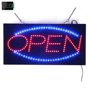 LED 光る看板 サインボード ネオンサイン OPEN 営業中 電光 掲示板 壁掛け 目立つ 店舗用 24x48cm