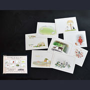 四季のイラスト入りファンタジーカード（1） 8絵柄各１枚　計８枚・純日本製