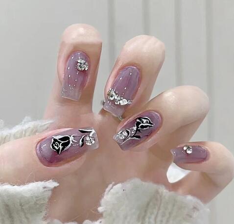 2023年新入荷☆レディースファッション 紫韻のバラ☆ネイルケア