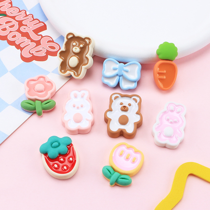 9種】ビスケット クッキー 樹脂パーツ デコパーツ DIYパーツ 手芸 