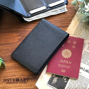 DaysArt パスポートケース サフィアーノレザー 財布 本革 多機能 レザーカバー カードケース