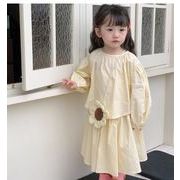 2023新品　韓国風子供服 可愛い　トップス＋スカート　２点セット　90-130cm　