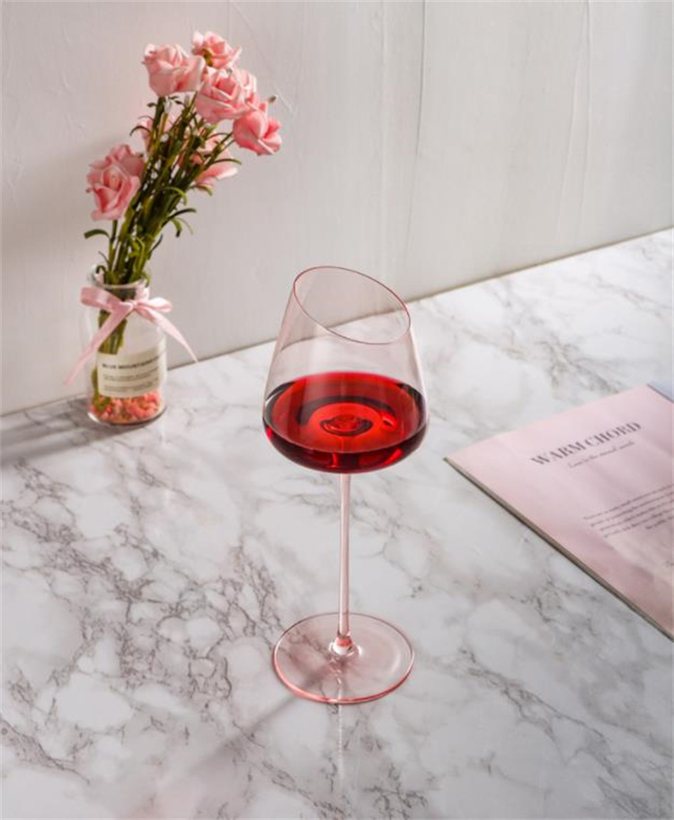 カップル デザインセンス 斜口 フラミンゴ ガラスグラス ハイフットグラス ワイングラス