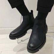 ユニセックス　秋冬　ブーツ　オシャレ　カジュアル　きれいめ　デザイン感　大きいサイズ　靴