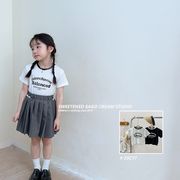 2023夏新作 半袖 子供服 キッズ ベビー服  可愛い 韓国風子供服 Tシャツ 90cm-140cm 2色