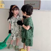 韓国風子供服 キッズ トップス   半袖 ブラウス子供服  2点セット  ベビー服  シャツ 男女兼用 3色