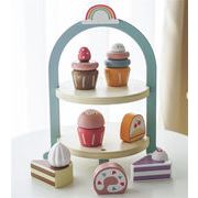 木製玩具 模擬玩具 アイスクリーム アイスクリーム販売 アイスクリーム台 茶器トレイ 新品