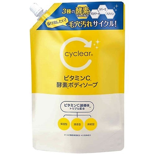 熊野油脂 ビューア cyclear ビタミンＣ 酵素ボディソープ 詰替