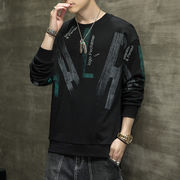 男性用衛衣2023春秋新型丸首衛衣日系ファッションブランドins学生ゆったり長袖衛衣男