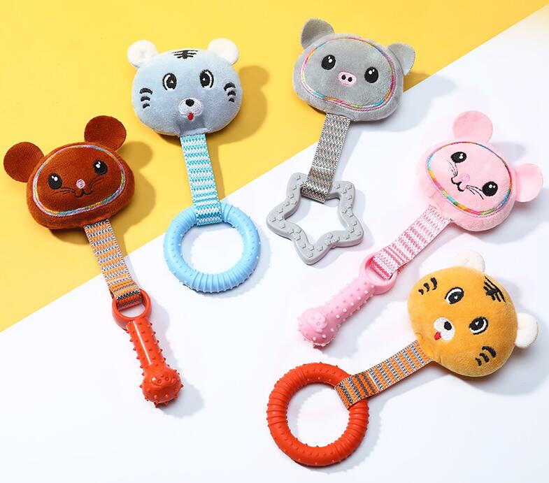 ペット用品 ぬいぐるみ 音が出る ファブリック おもちゃ 玩具 歯磨き 猫