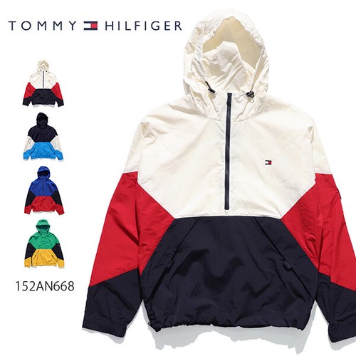 トミーヒルフィガー【TOMMY HILFIGER】ナイロン ハーフジップ パーカー ...