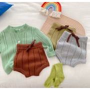 ins 韓国風子供服子供服 女児用 一毛織 ズボン 可愛い 半ズボン 3色　66-90cm