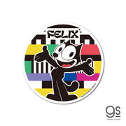 FELIX ダイカットステッカー カラフル背景 ユニバーサル 黒猫 Cat フィリックス・ザ・キャット FLX-015