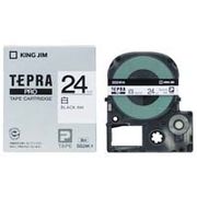 キングジム テプラPROテープ 白 黒文字 24mm SS24K