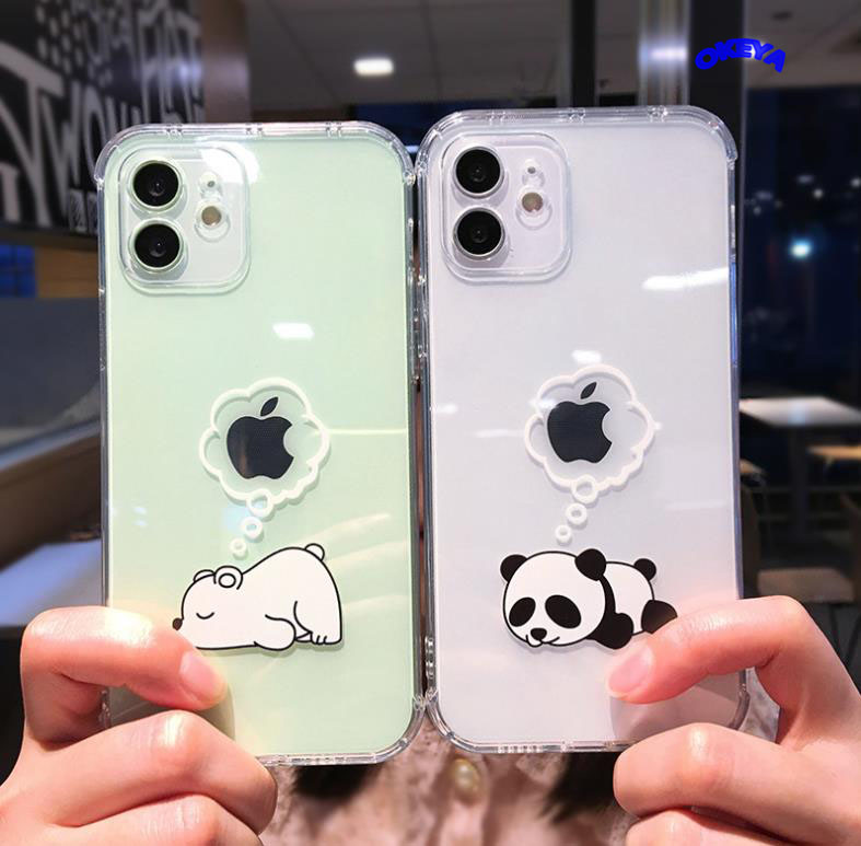 スマホケース iPhone14proMAXケース 携帯カバー 白熊/パンダ 可愛い iPhone13 TPU製 全機種対応