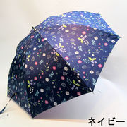 【晴雨兼用】【長傘】全天候型◎UVカット99％以上ボタニカル柄晴雨兼用ジャンプ傘