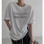 2023春INS新作★ins超人気 韓国系 デザイン性抜群 ラウンドネック  Tシャツ