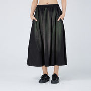 グラデーションカラーのニッチデザインハーフスカート2023春の新作暗くウエストを緩めたオーバーサイズ