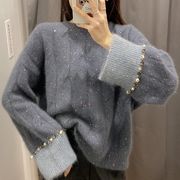 2020新作　韓国スタイルセーターゆったりシャツ女冬ニットトップ