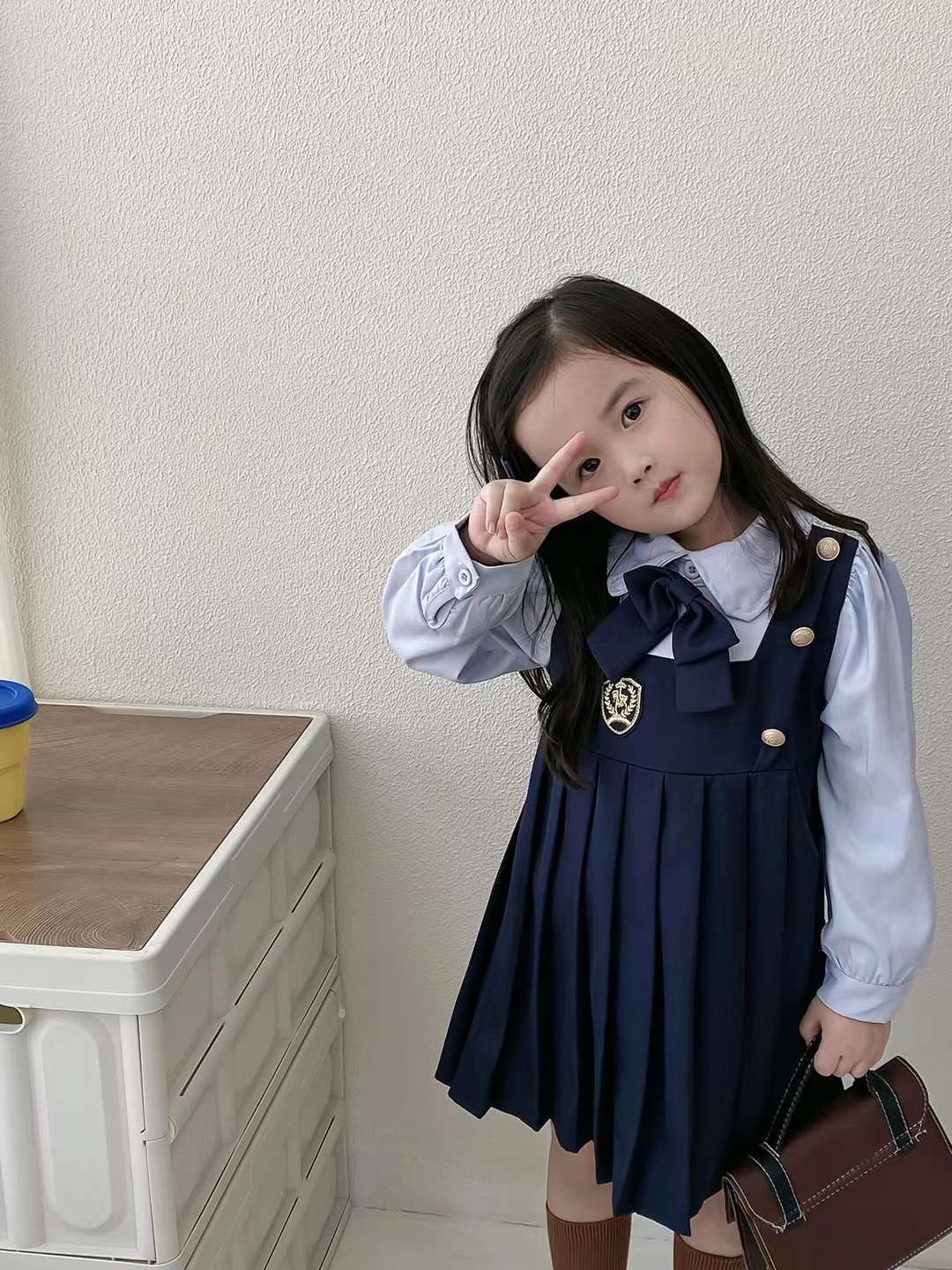 韓国子供服 子とも服 ワンピース 長袖 学生 ゆったり 春秋 可愛い 女の子 かわいい おしゃれ