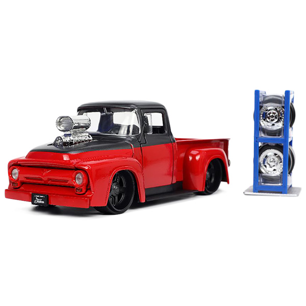 送料込み　JADATOYS 1:24 JUST TRUCKS w/RACK JADATOYS 1:24 JUST TRUCKS w/RACK & WHEELS 1956 Ford F-100