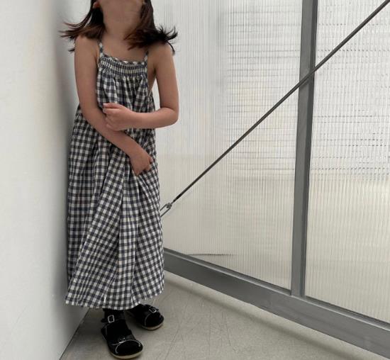 2023 韓国風子供服 女の子  チェック かわいい  ワンピース  ベビー服  キッズ 2色