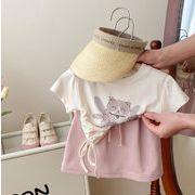 2023夏人気   韓国風子供服   ベビー服  女の子   Tシャツ+スカート  セットアップ