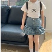 2024 ins 夏人気   韓国風子供服  ベビー服  女の子   ボトムス  デニム スカート