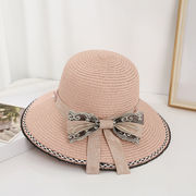 新作キャペリンドームリボンサンバイザー韓国おしゃれな太陽帽子夏の海辺の帽子