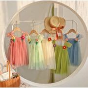 2023夏人気   韓国風子供服   キッズ   ベビー服   プリンセス  ワンピース  袖なし トップス  5色