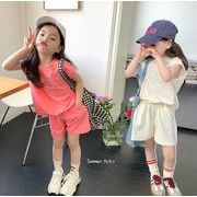 ins夏人気   韓国風子供服  キッズ  Tシャツ+ショートパンツ  セットアップ 2色