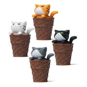 ins  模型   ミニチュア   インテリア置物    モデル     猫   チョコレートアイスクリーム  車上置物  4色