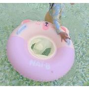2024夏   ハワイ   子供浮き輪   ビーチ用   中大童  水遊び用品   外遊び   水泳   海水浴   熊 60cm  2色