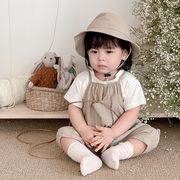 2024夏新作    韓国風子供服  ベビー服   キッズ    Tシャツ+ロンパース   つなぎ   可愛い  カジュアル