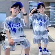 夏 韓国風子供服  半袖  Tシャツ+ズボン  セットアップ  男の子 ベビー服  キッズ3色