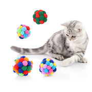 ins  撮影道具   発声し   ペット用品     ぬいぐるみ　猫のおもちゃ   ベルボール  玩具  プレゼント  3色