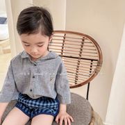 夏人気新作  韓国風子供服 ベビー服 Tシャツ  カジュアル  トップス  刺繍 可愛い シャツ 半袖  2色